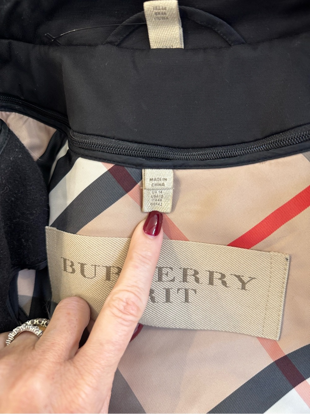 Authentic Burberry Brit Black Trench Coat with Signature Check Lining - Picture 4 of 15